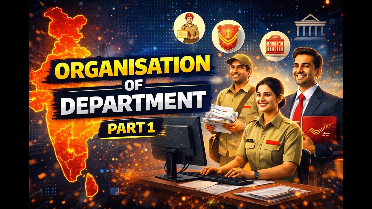 Organisation of Department – Part 1 | India Post Structure Explained | Postman, PA/SA & MTS