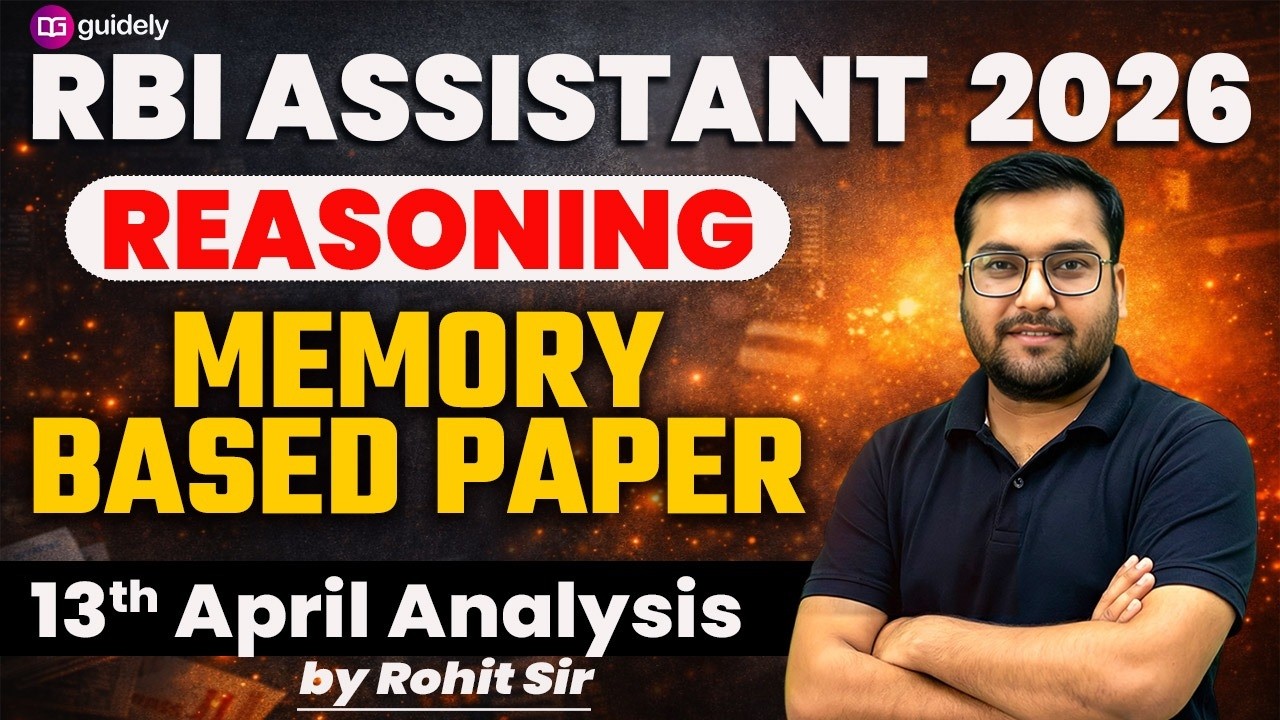 RBI Assistant 2026 Reasoning Memory Based Paper | 13th April Exam Analysis | Rohit Sir