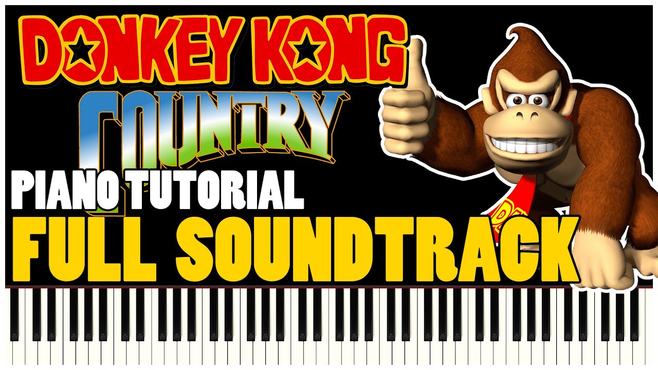 Donkey Kong Country Full Soundtrack (Piano Tutorial Synthesia) | Special #02