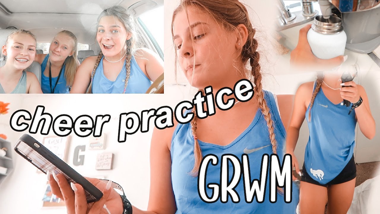 first cheer practice GRWM + VLOG!