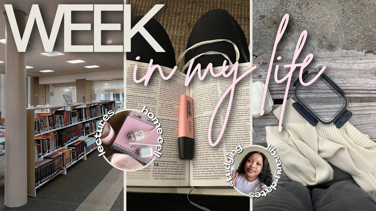 Realistic uni week 🖇️ studying, lectures, library dates