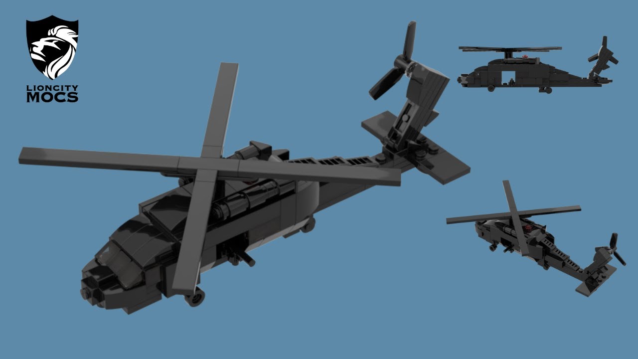 UH-60 Blackhawk Helicopter Lego Tutorial(1:90)