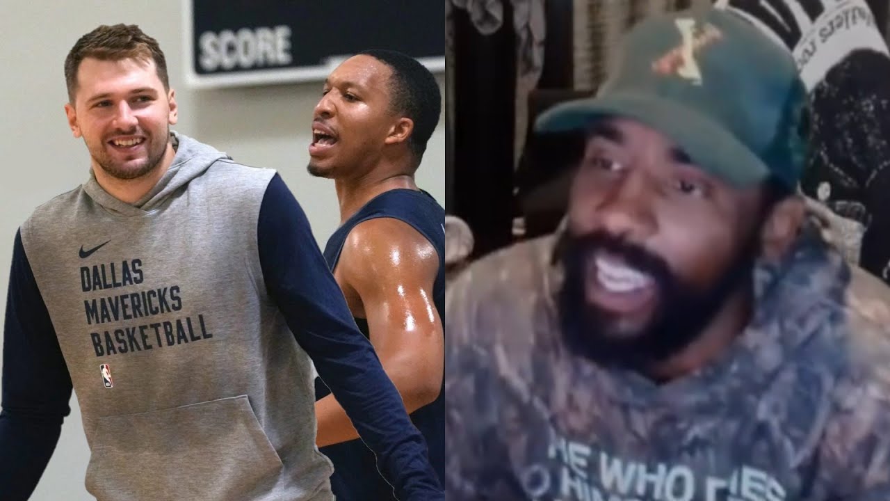 Kyrie Irving says Luka Doncic scored 24pts in 3mins on Grant Williams at Mavs practice 😂