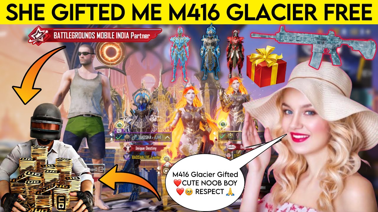 😱BGMI #SUPERSTAR vs Rich Girl😈challenge Me For M416 Glacier She Gifted Me I Am Noob Prank | KadamOP