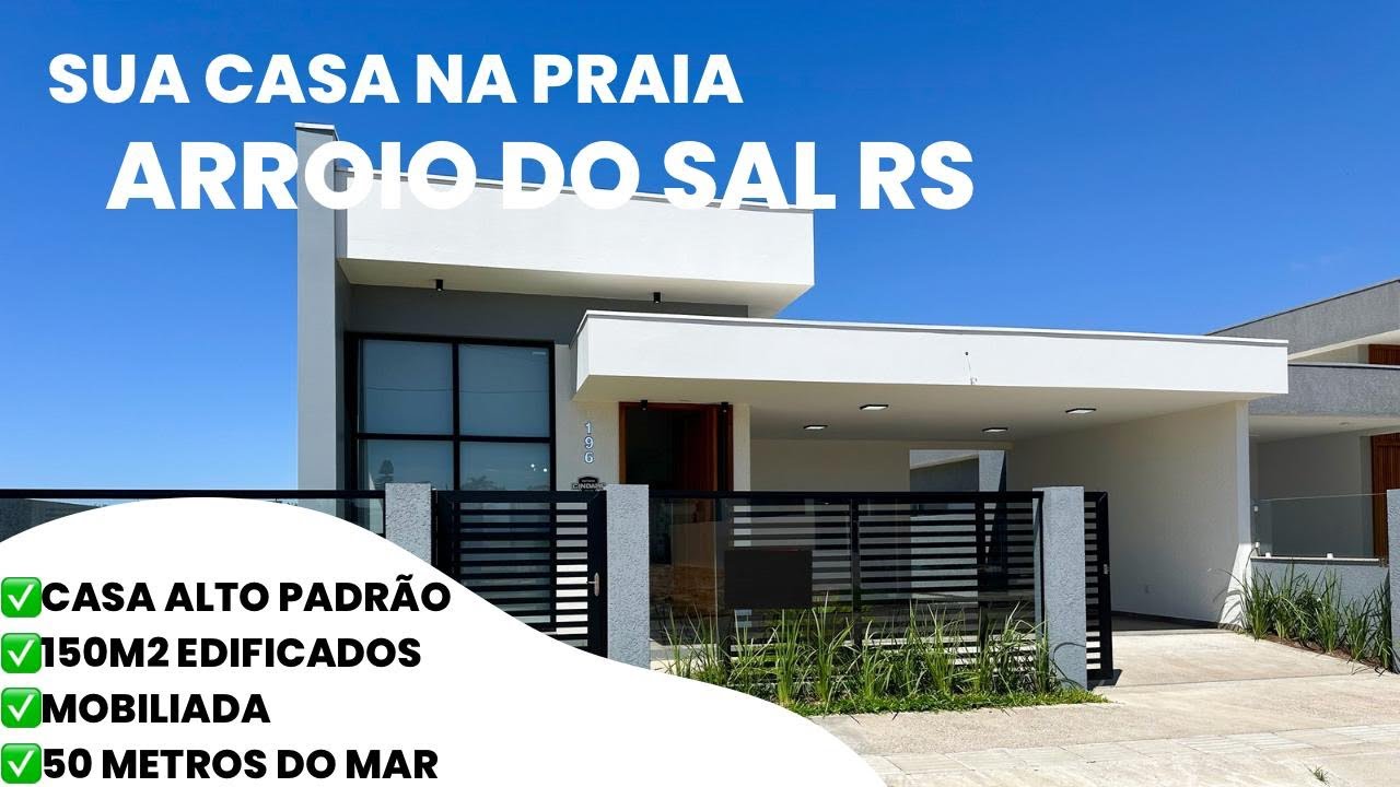 Casa de Alto Padrão Mobiliada a Apenas 50 em Arroio do Sal - R$: 1.150.000,00 Cód: 12576
