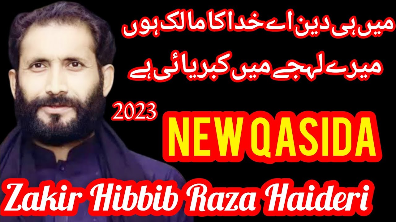 Zakir Habib Raza Haidri || Best Qasida || Main Hi din e Khuda ka Malik Hon 2023