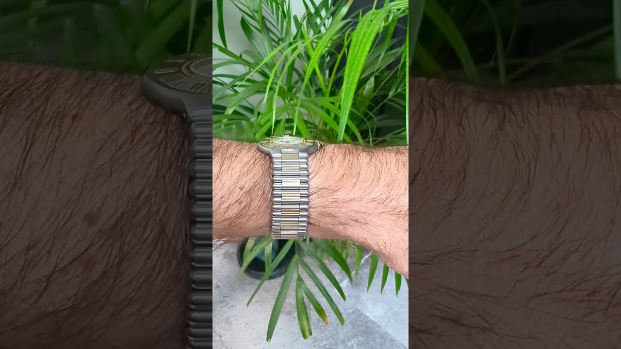 How watch fashions change. Cartier 21 Must de Cartier with bullet bracelet from 1986. #cartier