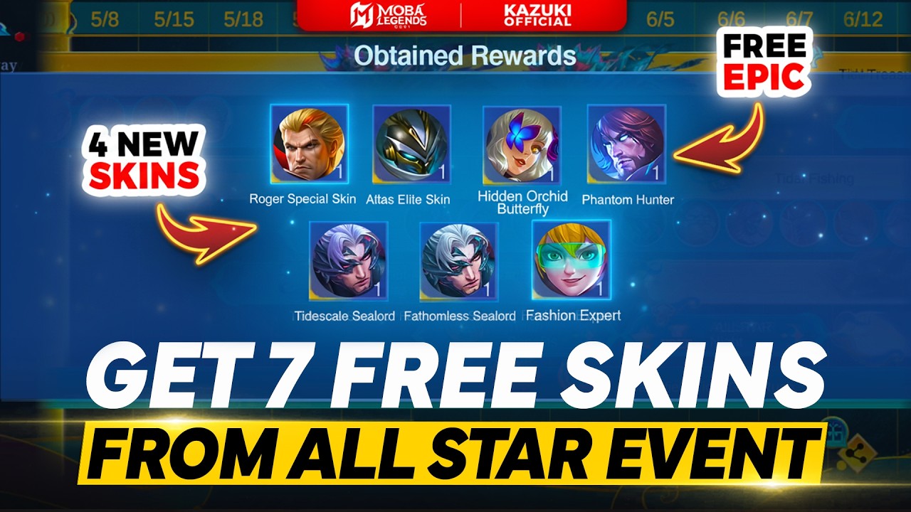 HOW TO GET GAURANTEED 7 FREE SKINS | ALL STAR EVENT CALENDAR EXPLAINED