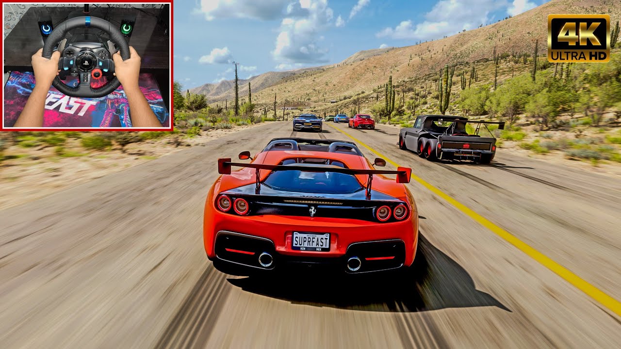 1418HP Ferrari J50 Takes Down Supercars 🔥 | FH5 Logitech G29