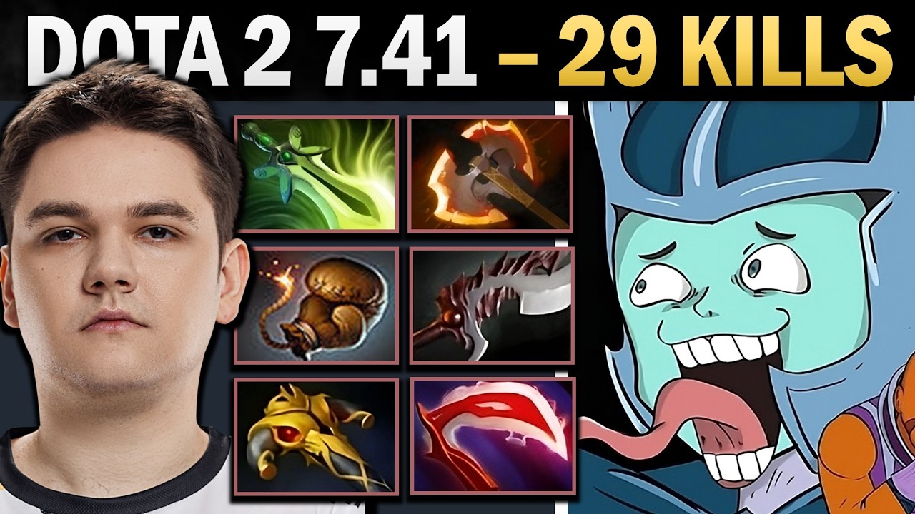 Phantom Assassin Dota 2 7.41 with Butterfly and 29 Kills - Dota Gameplay