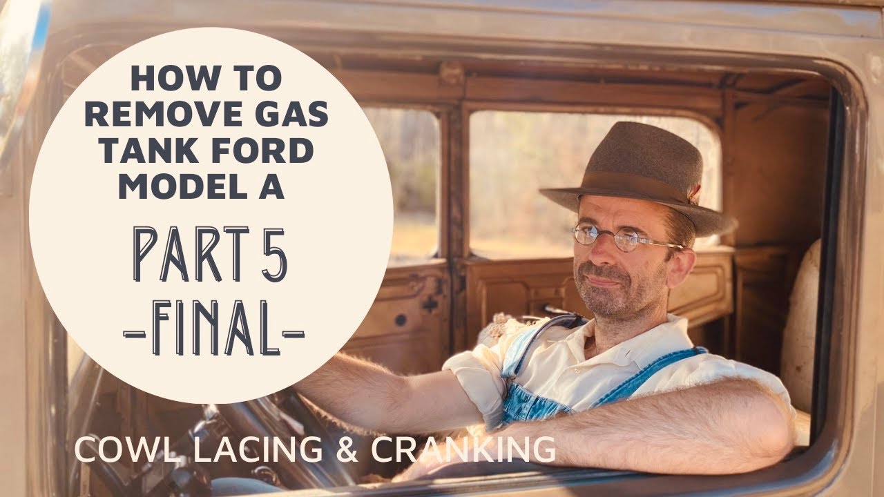 Как снять бензобак с Ford Model A ЧАСТЬ 5 - Шнуровка капота и заведение!