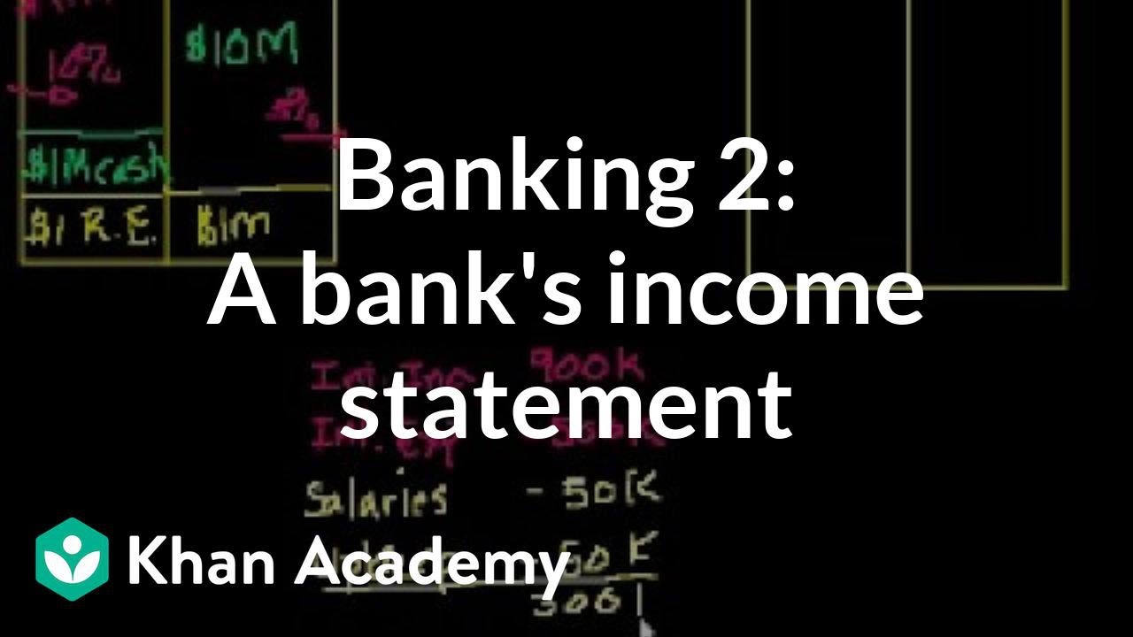 Banking 2: A bank's income statement