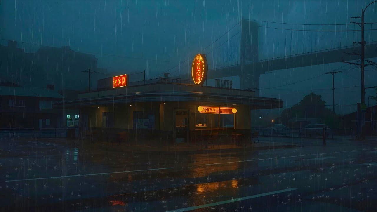 A Rainy Night That Feels Like 1980s America & Showa Japan