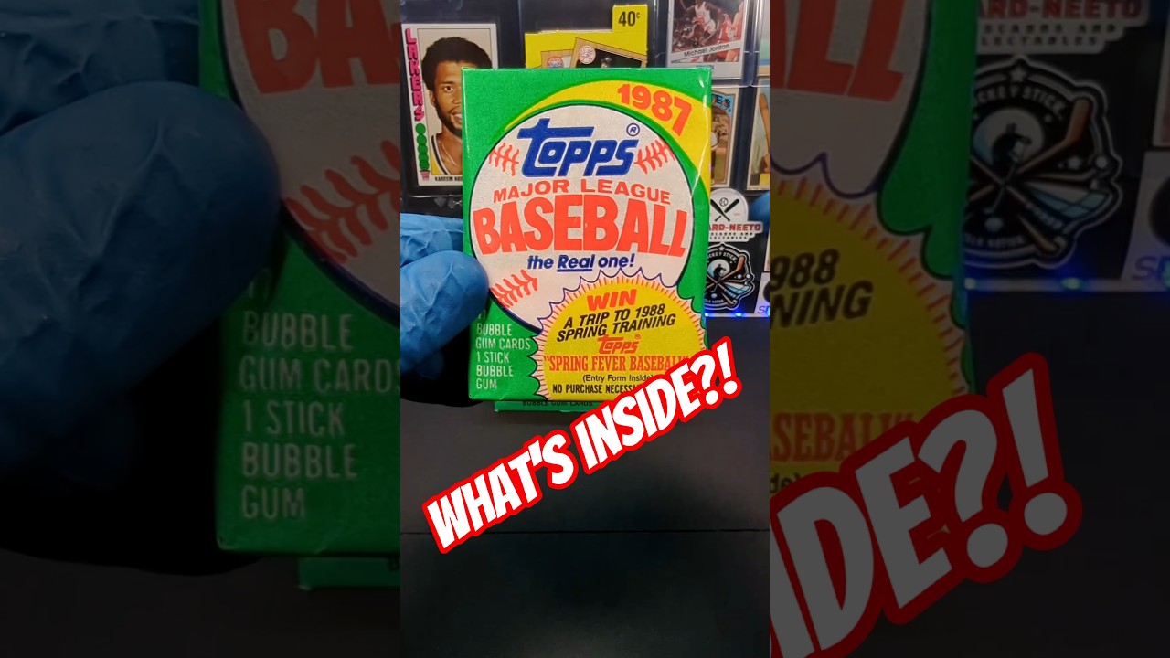 Распаковка винтажной карточки! Открытие упаковки бейсбольной карточки Topps 1987 года ⚾ Что мы вы...