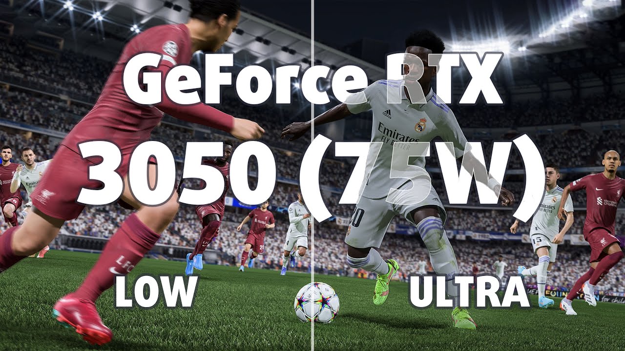 🎮 NVIDIA GeForce RTX 3050 [Laptop, 75W] - FIFA 21 gameplay benchmarks (1080p)