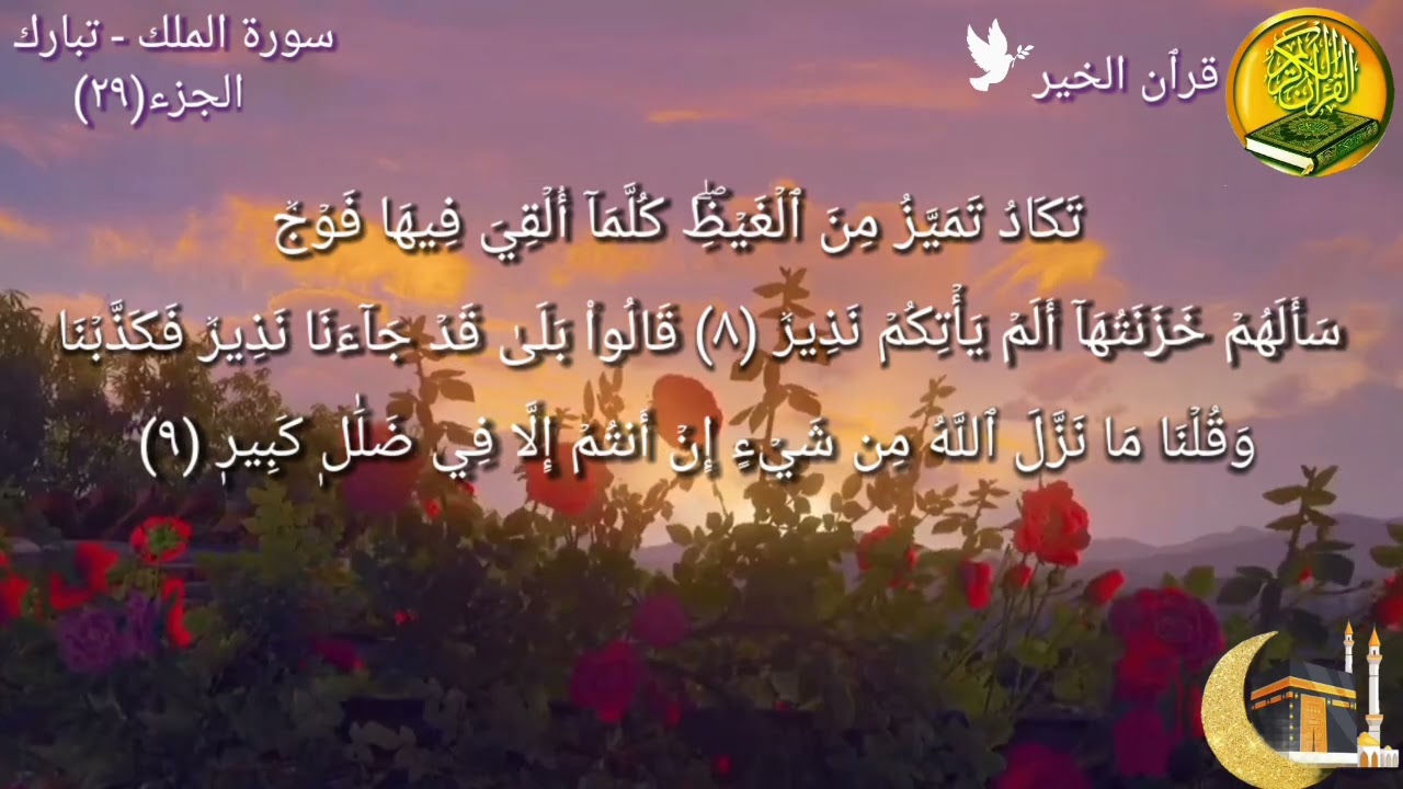 سورة الملك (تبارك)🤍مكررة مرتين بصوت القارئ فارس عباد 🍃🌸🕊