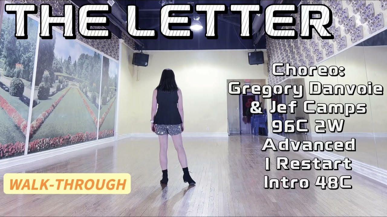 THE LETTER Line Dance (WALK-THROUGH) | Advanced | Gregory Danvoie & Jef Camps