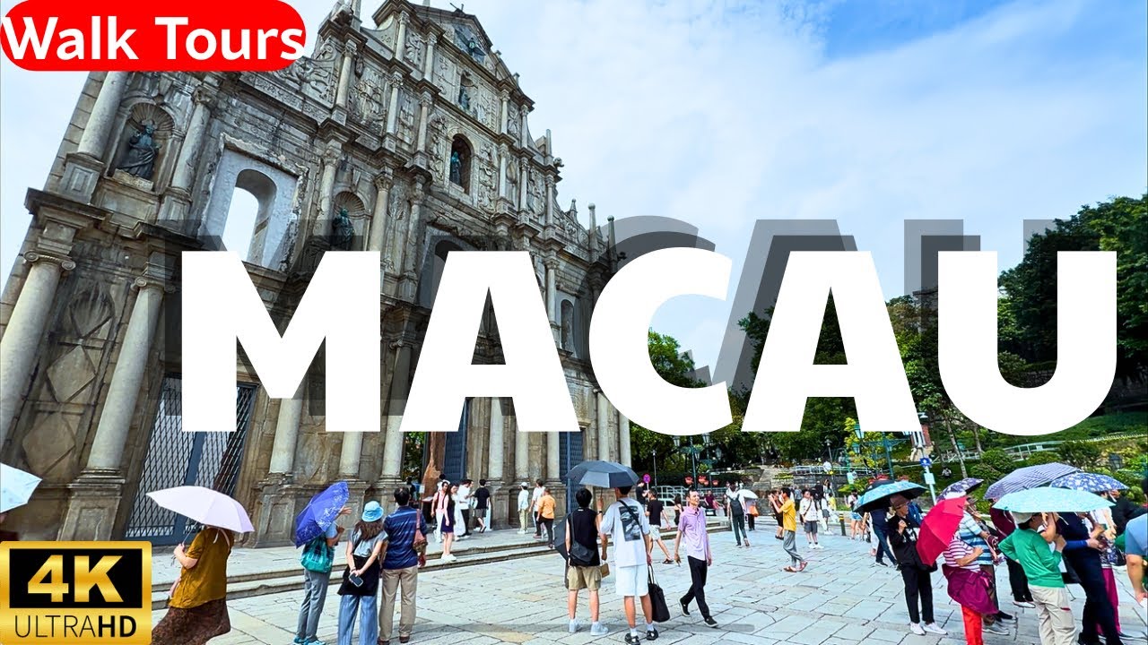 China, Macau | 4K HDR Walking Tour: Senado Sq to St. Paul's Ruins | Portuguese Streets (May 2025)