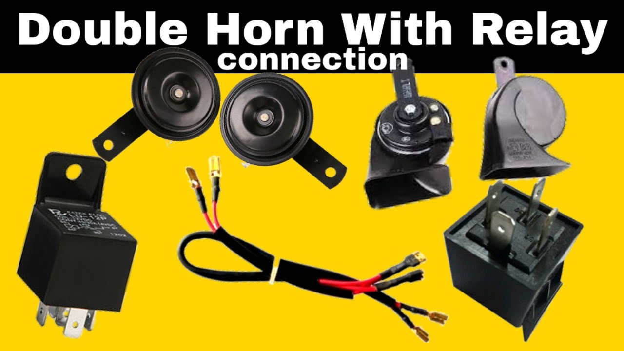 Double Horn Connection In Any Motorcycle 🦾🔧 || 4 Pin horn relay connection 😊😇 Double Horn With Relay