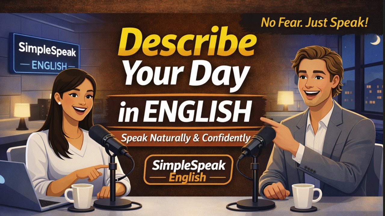 How to Describe Your Day in English Naturally |  SimpleSpeak English Podcast