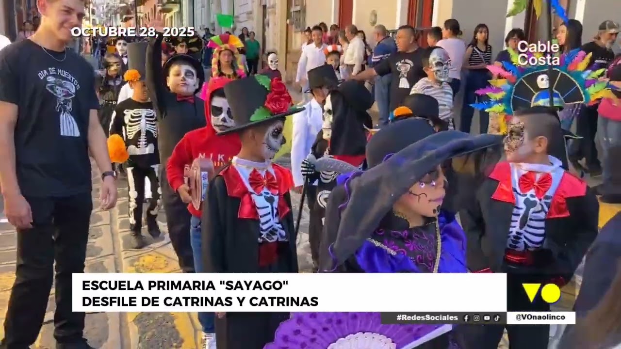 DESFILE DE CATRINAS Y CATRINES: ESCUELA PRIMARIA SAYAGO 