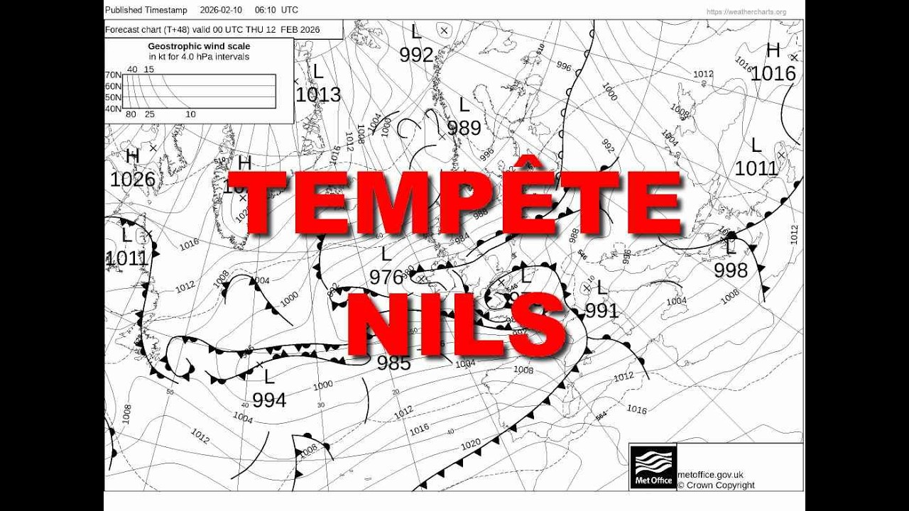 LA TEMPÊTE NILS FERA BEAUCOUP DE DEGATS VENTS DE 130 à 160 KM/ H. JEUDI 12 ET VENDREDI 13 FEVRIER.