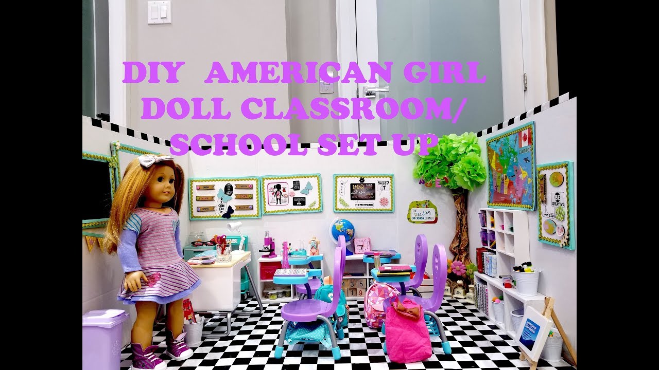 DIY American Girl Doll Classroom/School Set Up