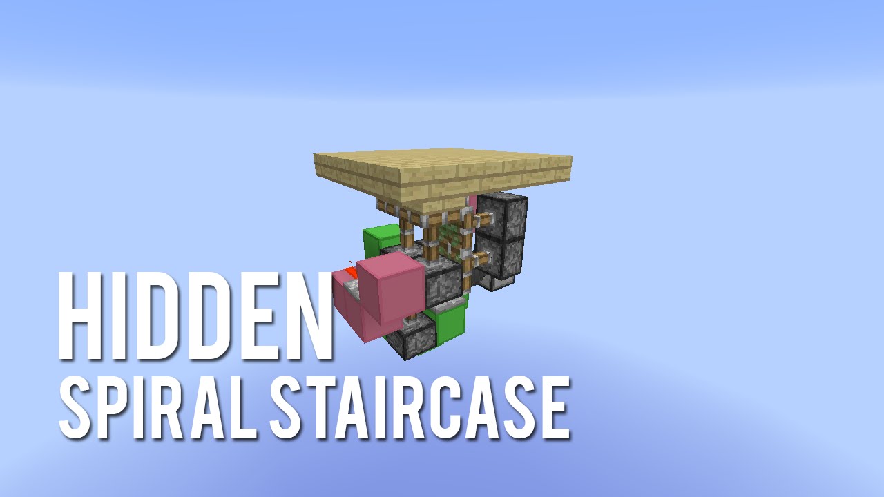 Redstone: Hidden Spiral Staircase [Tutorial]