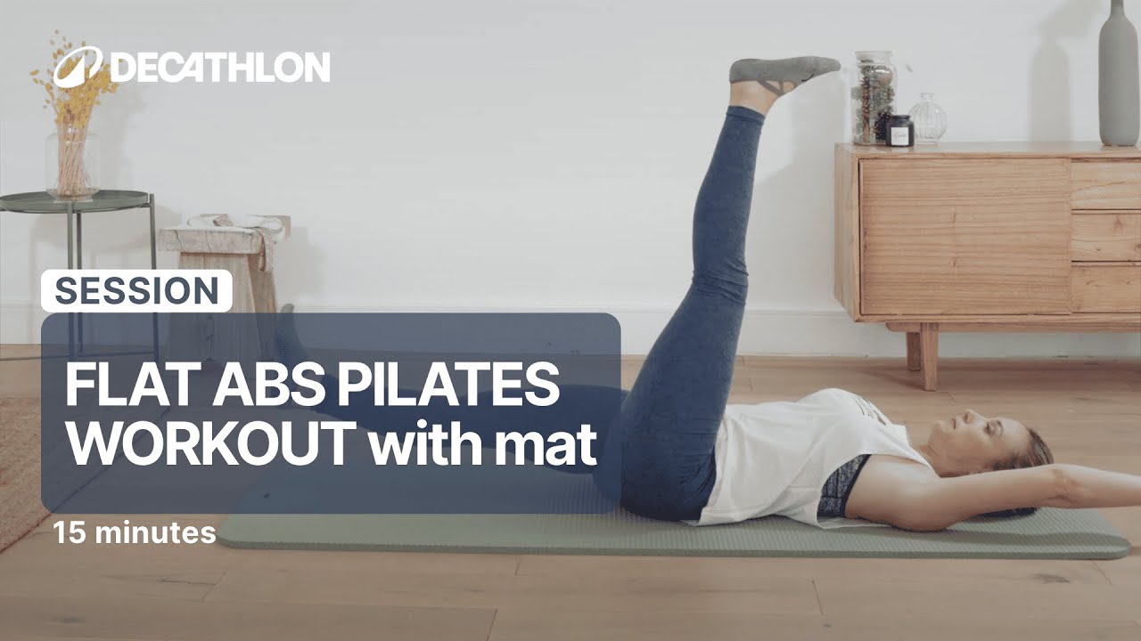 SESSION - Flat abs Pilates workout with mat: 15 minutes 🔥 | Decathlon