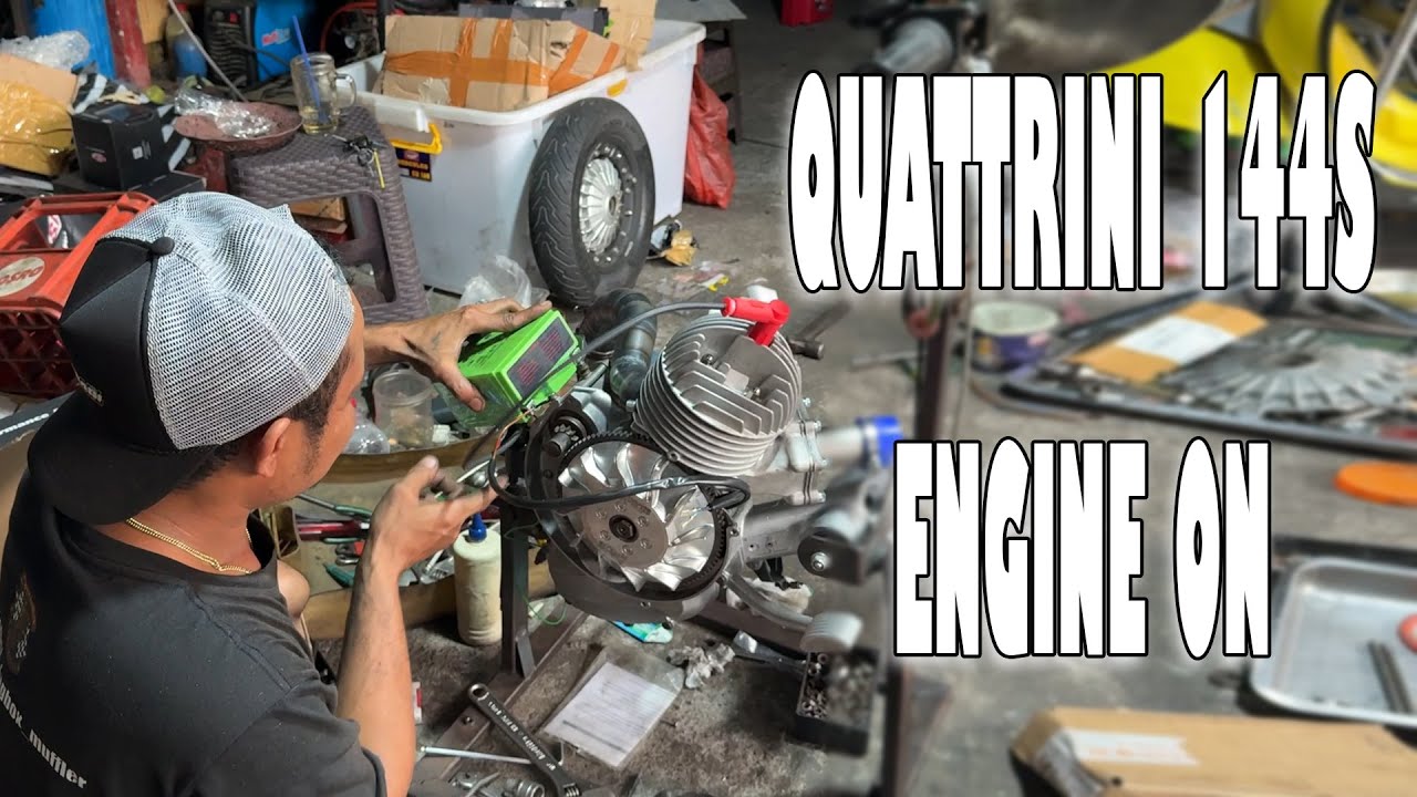QUATTRINI 144S ENGINE ON || VESPA DARLING