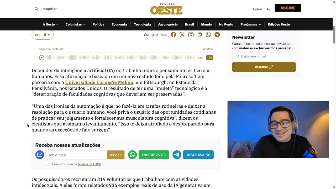 A IA atrofia a mente?
