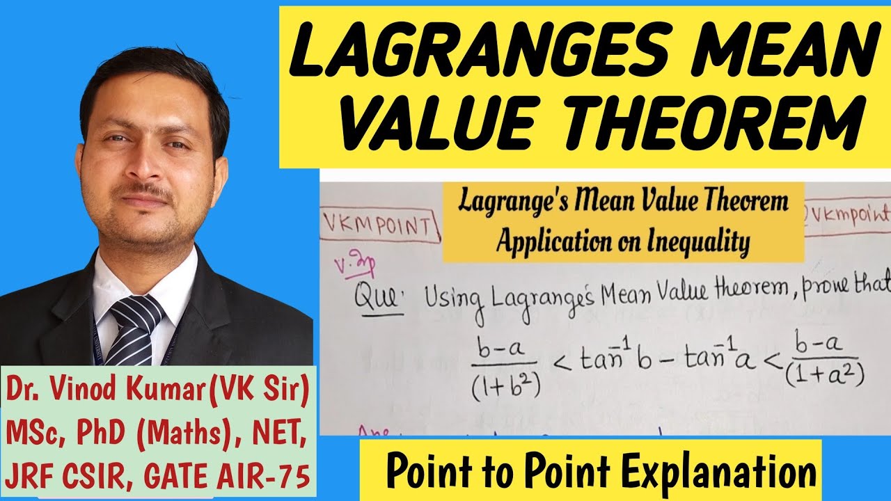 Lagranges Mean Value Theorem | Important Question | Application on Inequality | mean value theorem