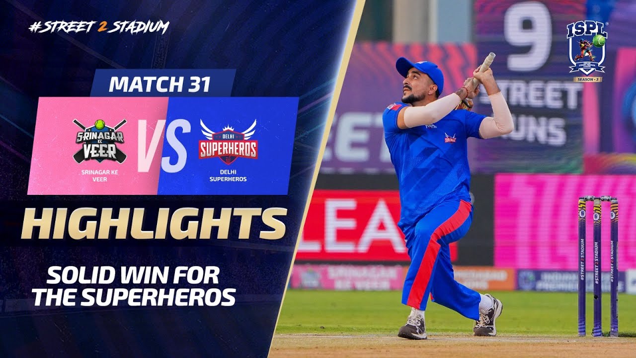 ISPL Season 3 - Match 31: Delhi Superheros march towards their fourth victory!