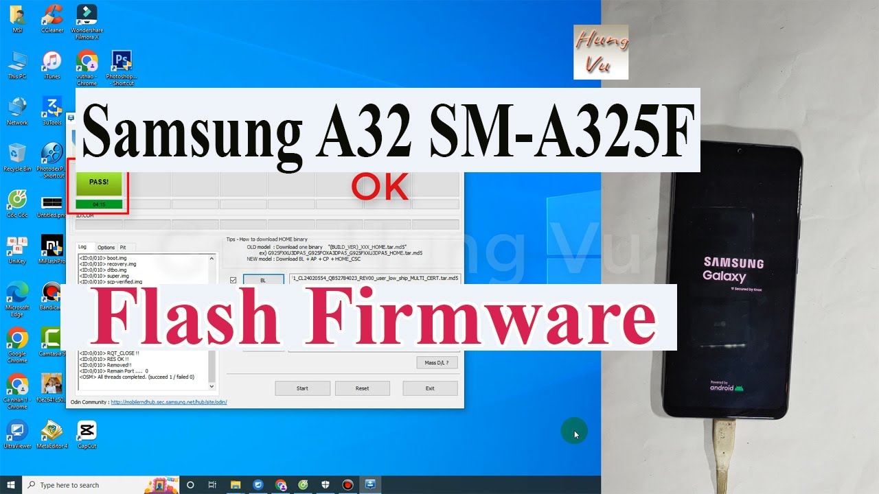 Samsung Galaxy A32 SM A325F Flash Firmware file with Odin3 - Gsm Hung Vu.