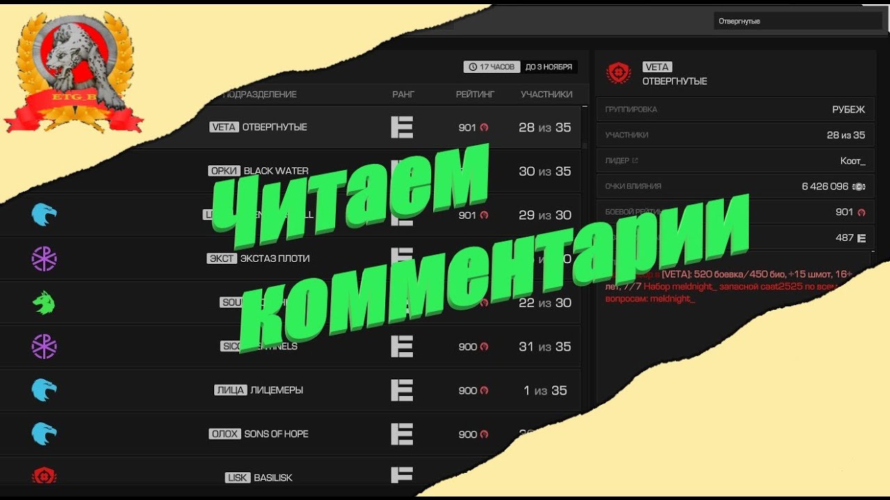 Отвергнутые читаем комментарии