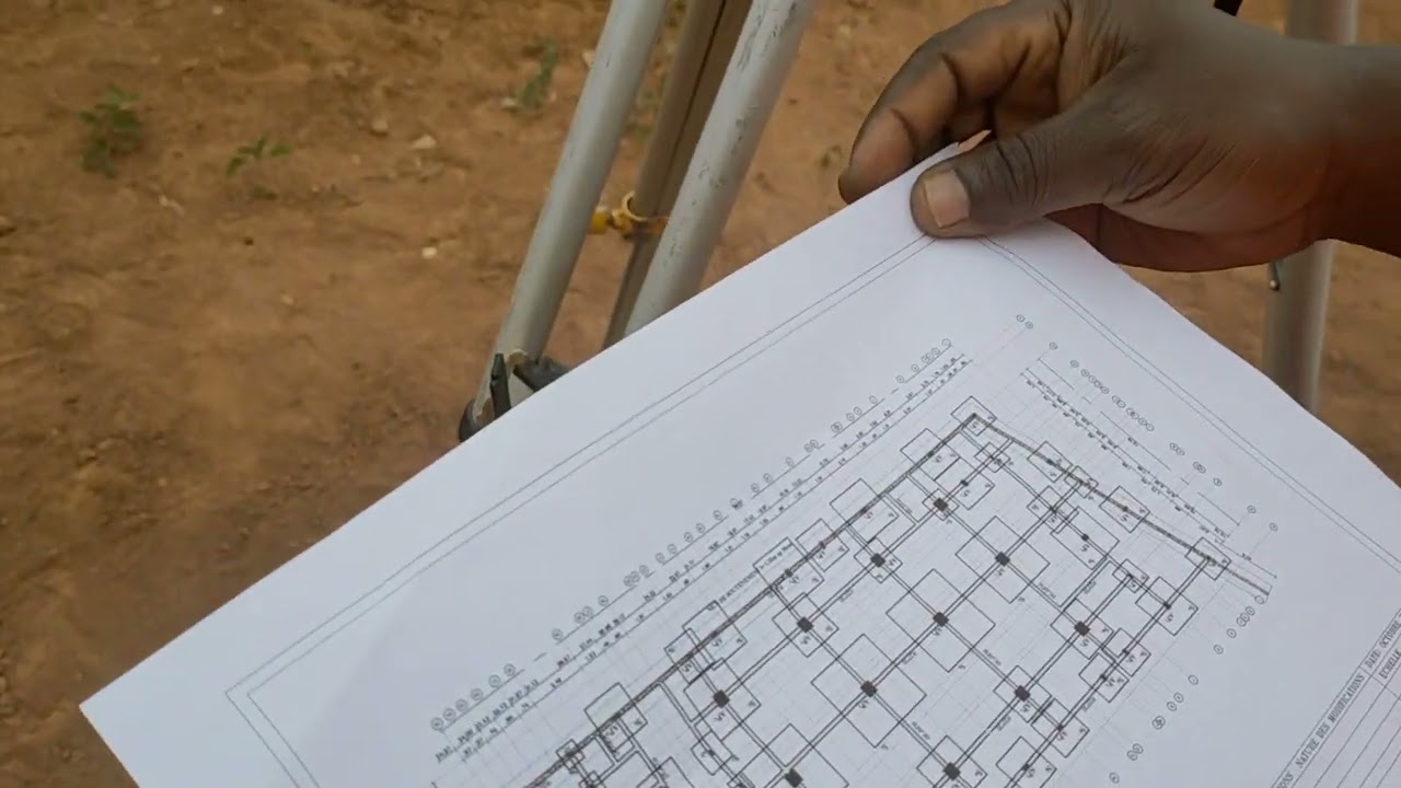 implantation d'un bâtiment 🏢 avec des outils topographique.