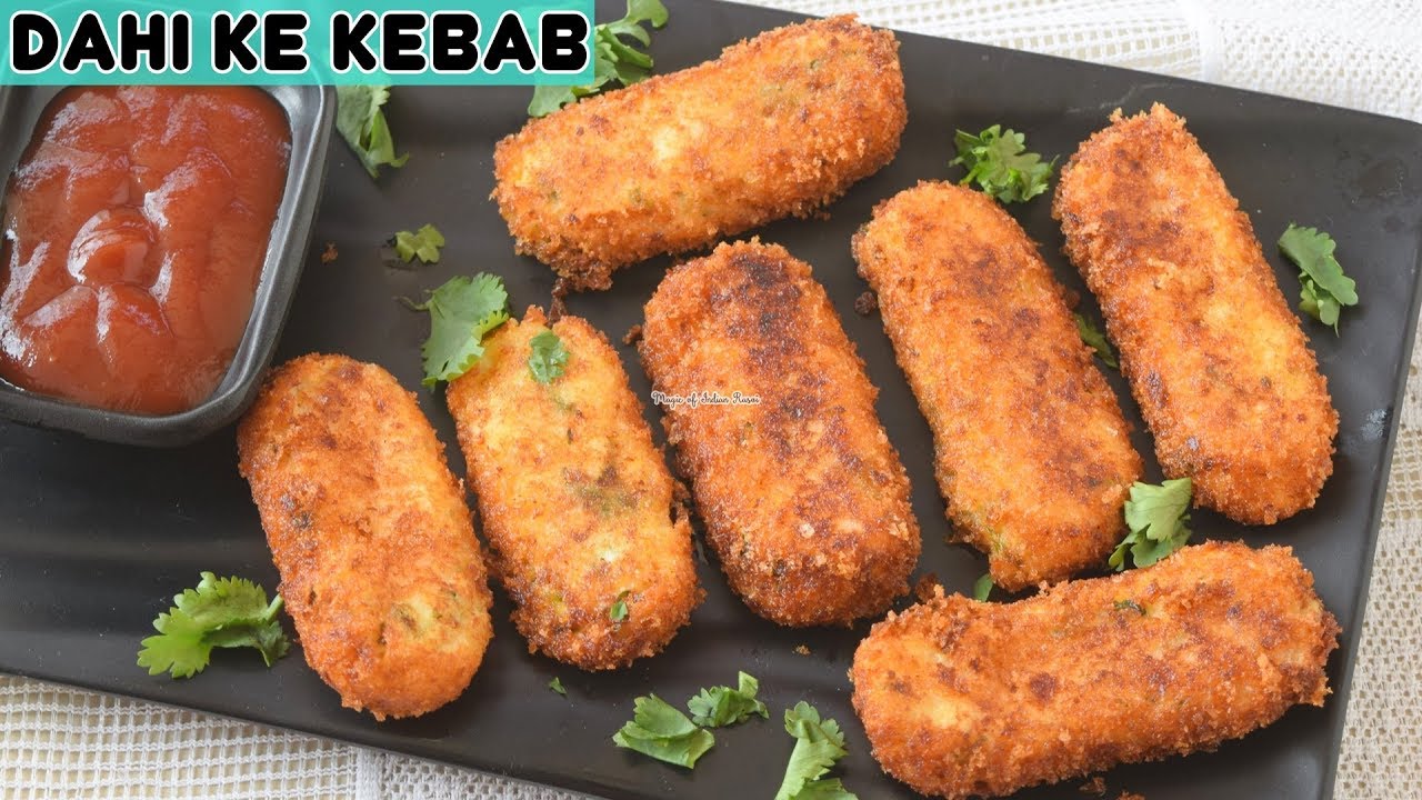 Dahi Ke Kebab Recipe - Easy Party Starter or Evening Snacks  - दही के कबाब
