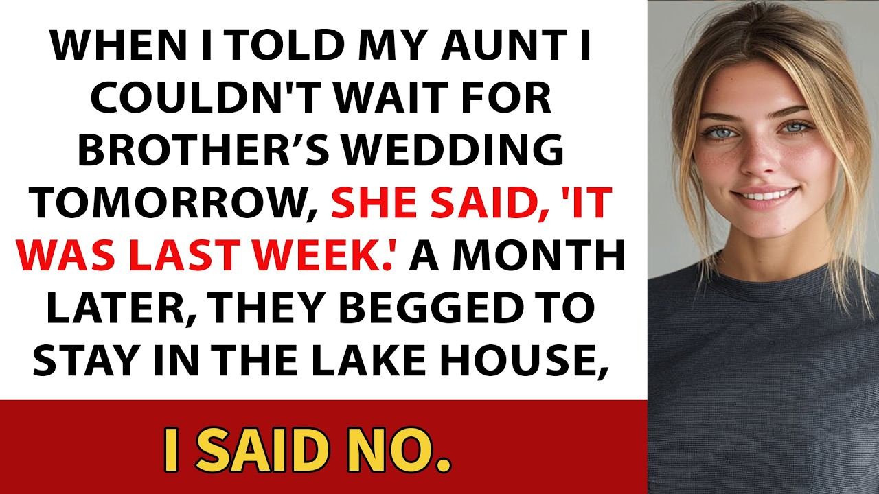 The Day Before Brother's Wedding, When I Said 'I Can’t Wait for Tomorrow,' My Aunt Froze in Shock..