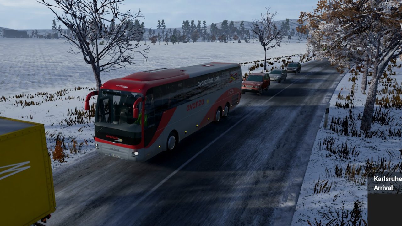 Fernbus Simulator | Camino nevado de Kaiserslautern a Karlsruhe