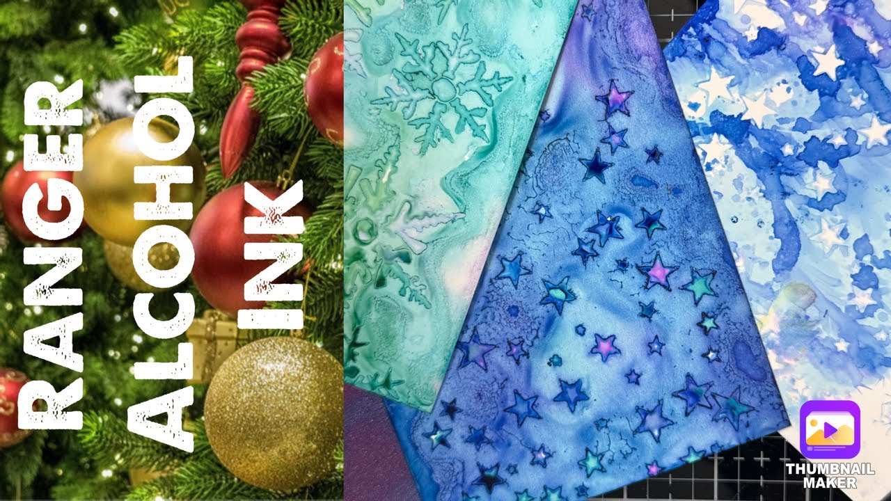Craftmas D6: Фоны с алкогольными чернилами Тима Хольца: смешивание, растекание, печать и свайпинг