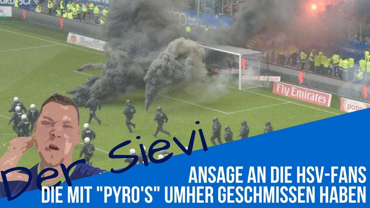 Ansage an die HSV-Fans, die mit Pyro&lsquo;s umher geschmissen haben...