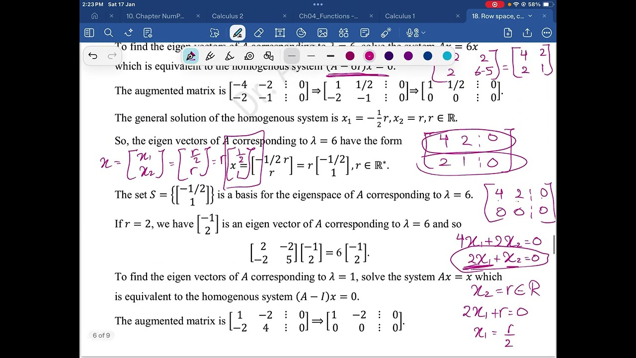 Lecture 10: Eigenvalues, and Eigenvectors