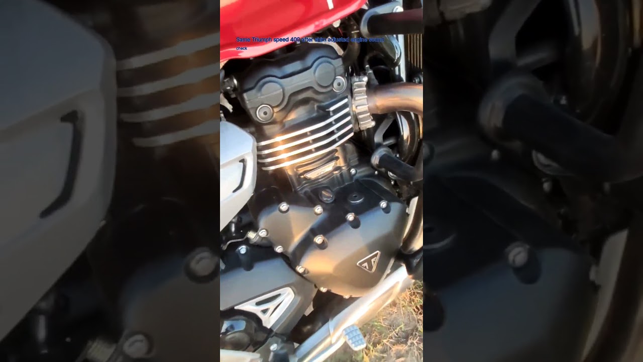 Triumph speed 400 Before shim adjust engine sound and after shim adjusted engine sound #trending