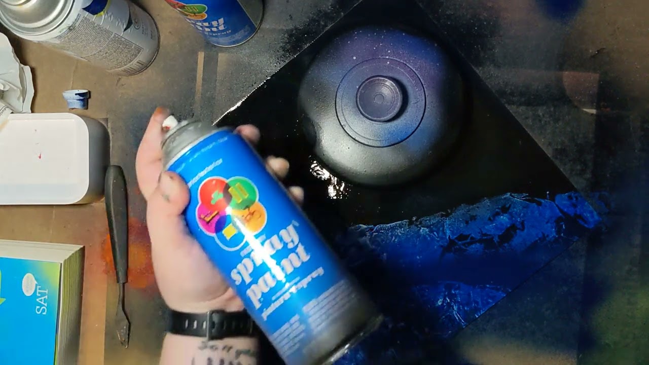 Spray Paint - Blue Mountain Trees - ASMR
