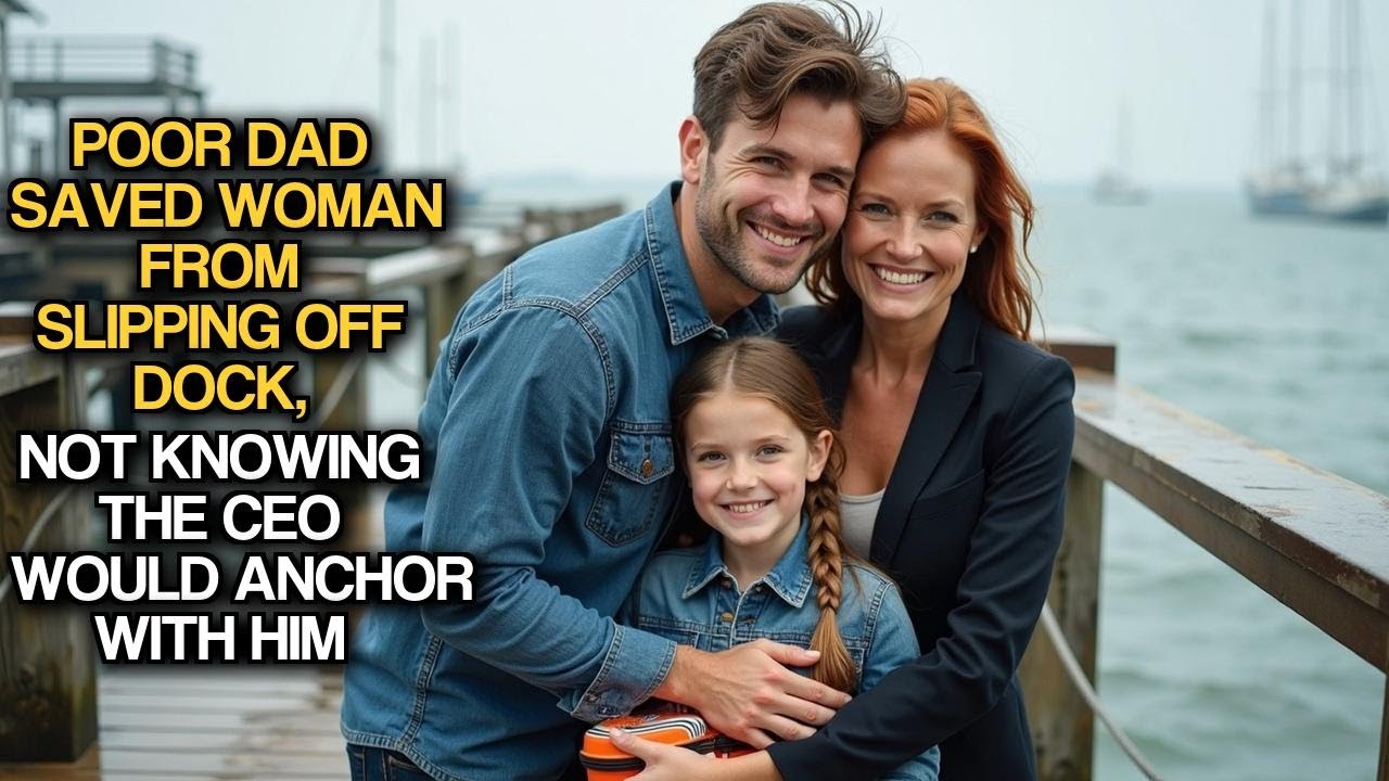 Poor Dad Saved Woman From Slipping Off Dock, Not Knowing The CEO Would Anchor With Him