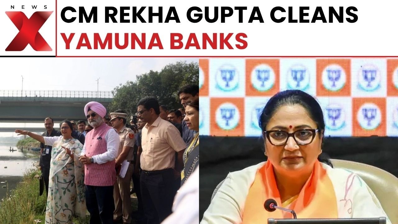 Delhi CM Rekha Gupta Joins Maa Yamuna Riverbank Cleanliness Drive At Geeta Colony | NewsX