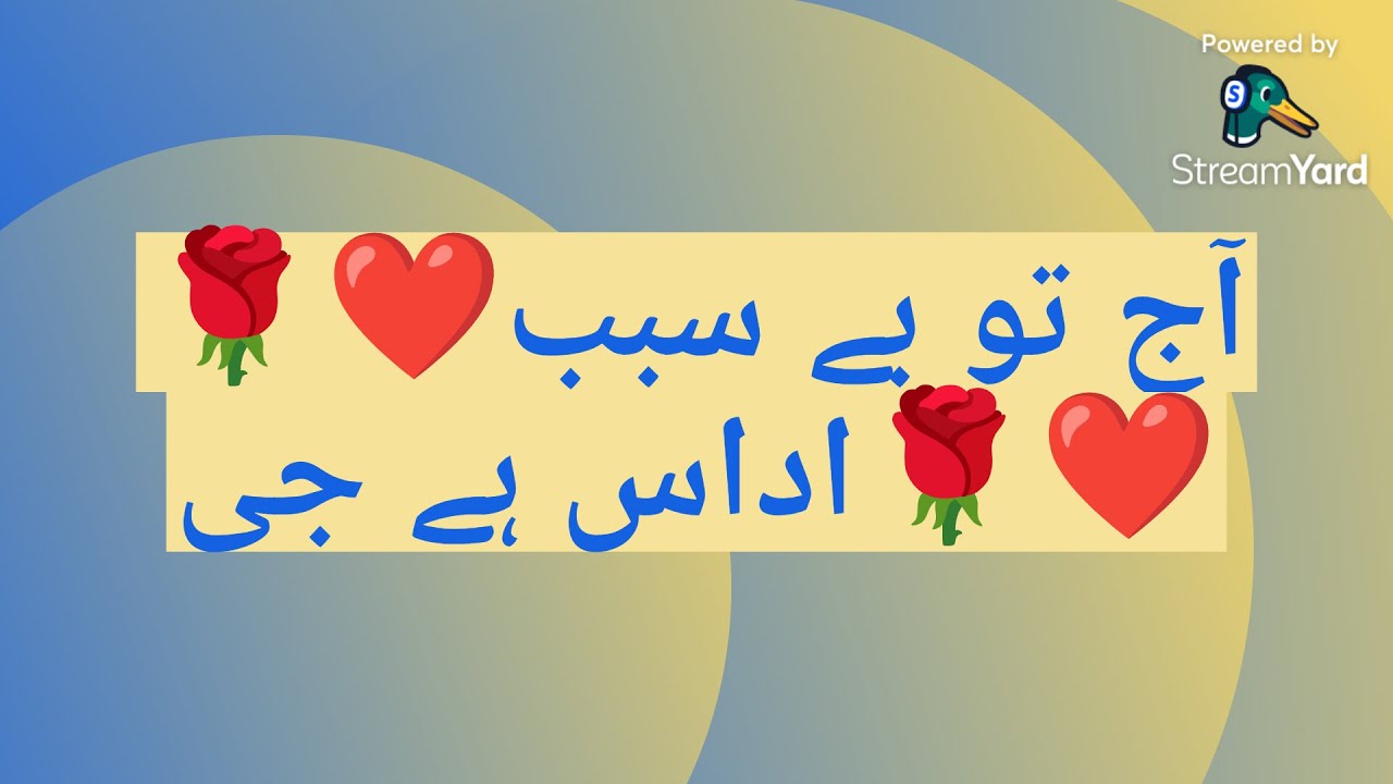 🌹❤️آج تو بے سبب اداس ہے جی🌹❤️
