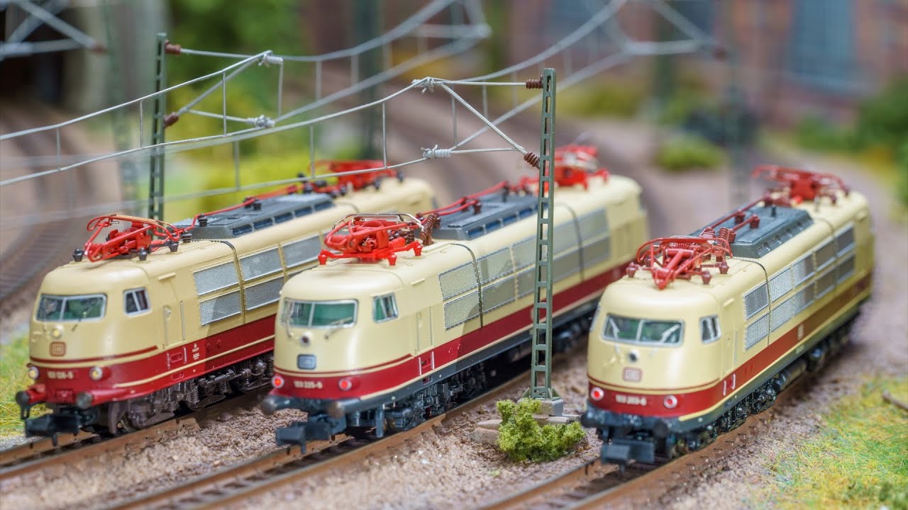 Die BR 103 in Spur N - meine Story, Teil 2, und Postwagen-Set Minitrix, IC-Sets Gutenberg / Germania