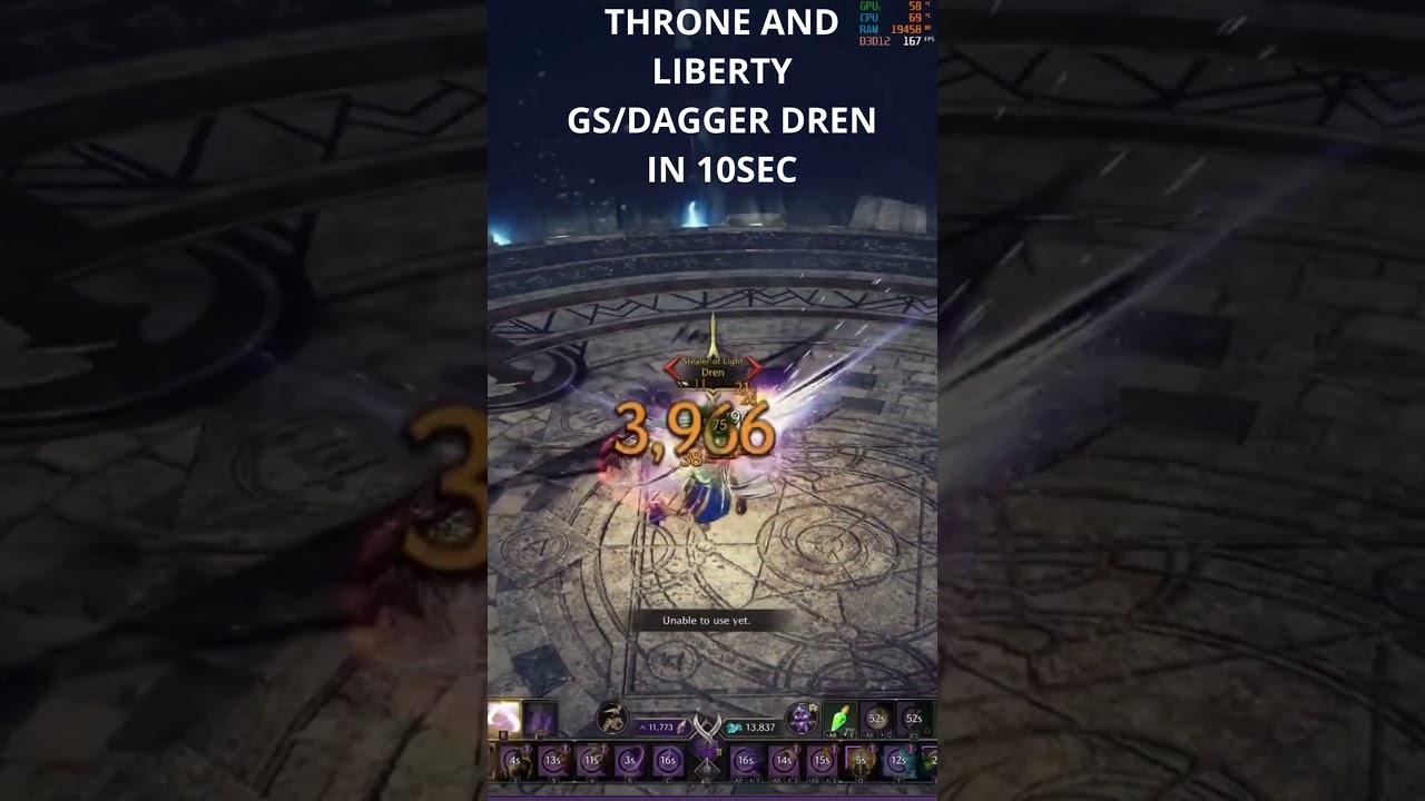Throne and Liberty GS/Dagger PVE build Gate of Infinity: Dren 10sec #games #throneandliberty #mmorpg
