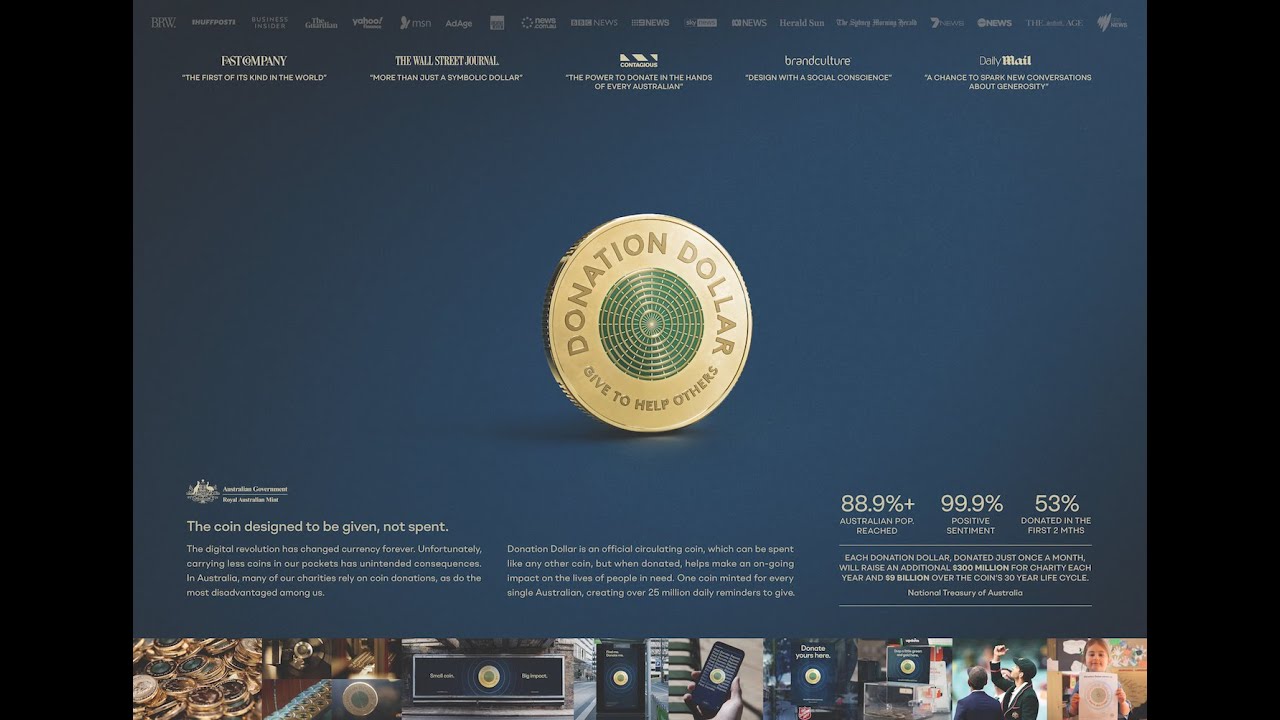 ADFEST 2022 Grande for Humanity: Donation Dollar by Saatchi & Saatchi Australia, Melbourne